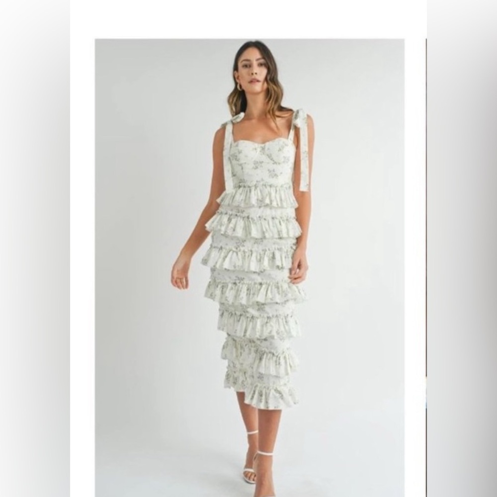 Tiered Ruffle Dress | Little White Dress
